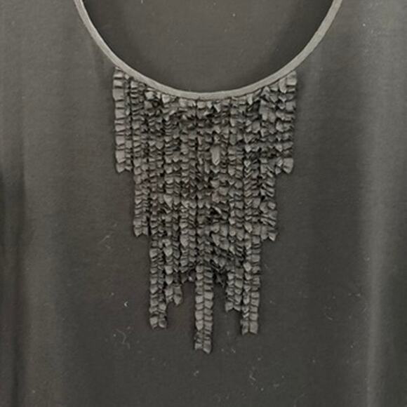 Eileen Fisher Small Black Dress Decorative Accents Stretchy Comfort Party - Picture 3 of 8